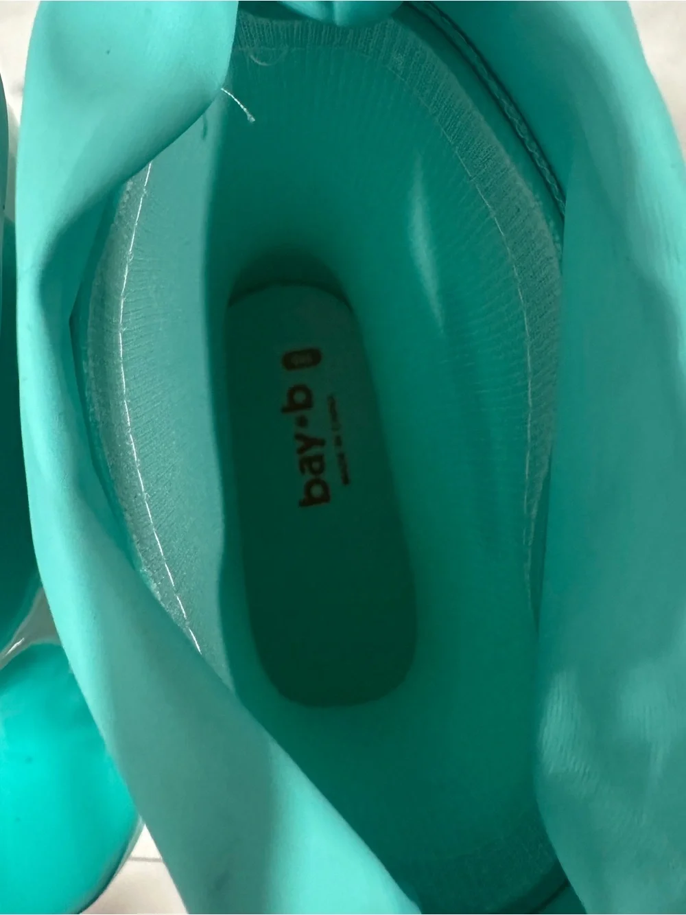 bay•b Bright Turquoise Children’s Rain Boots – Size 10